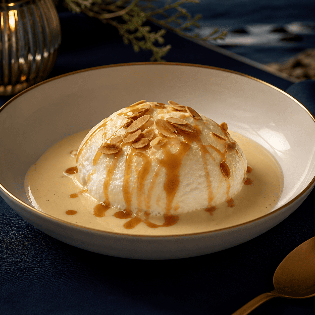 Île flottante et caramel